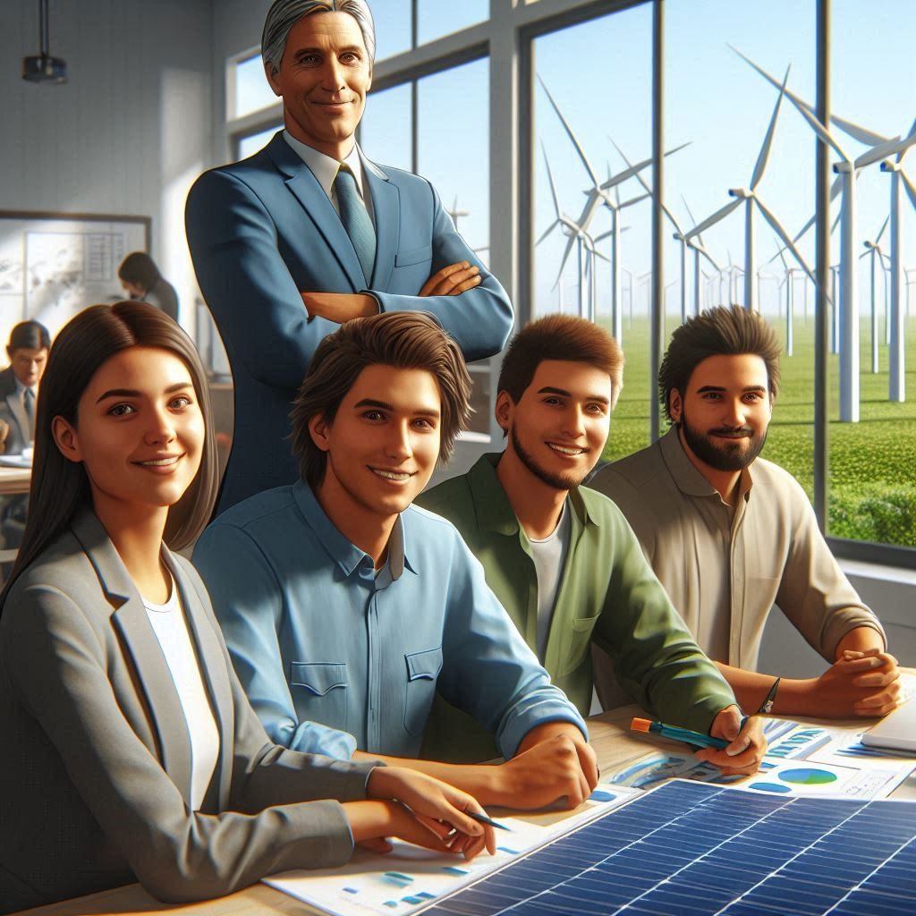Bienvenidos grupo de personas en oficina con jefe